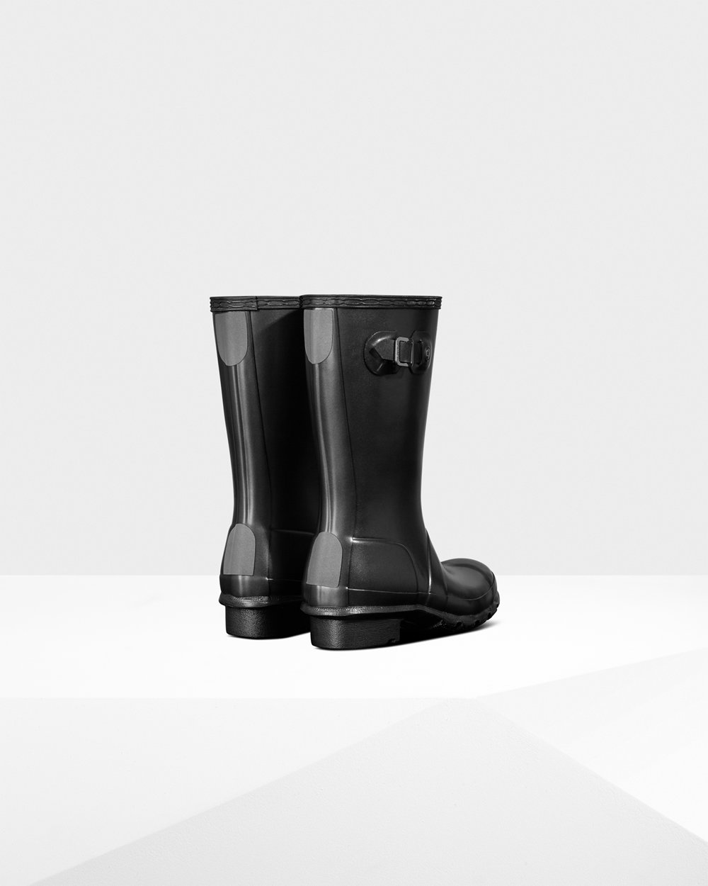 Kids Rain Boots - Hunter Original Big Pearlized (48LOWNAVX) - Black